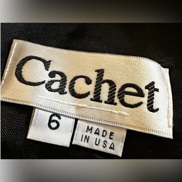 VTG Y2K Cachet Tailored Black Silver & Black Checkered Halter Top Size 6 NWT - Picture 7 of 12